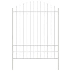 Recinzione per Giardino 3 pezzi Acciaio Verniciato Bianco 170 x 225 cm