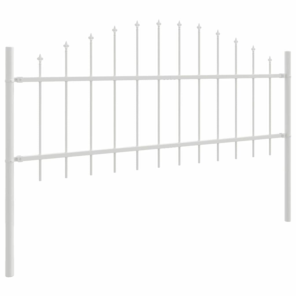 Recinzione per Giardino Woerden Acciaio Verniciato Bianco 170x115 cm - Set 4 pezzi