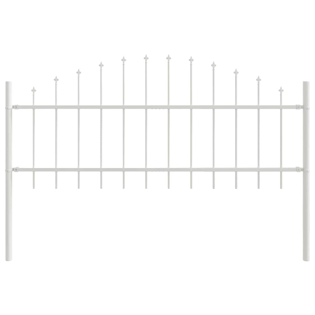Recinzione per Giardino Woerden Acciaio Verniciato Bianco 170x115 cm - Set 4 pezzi