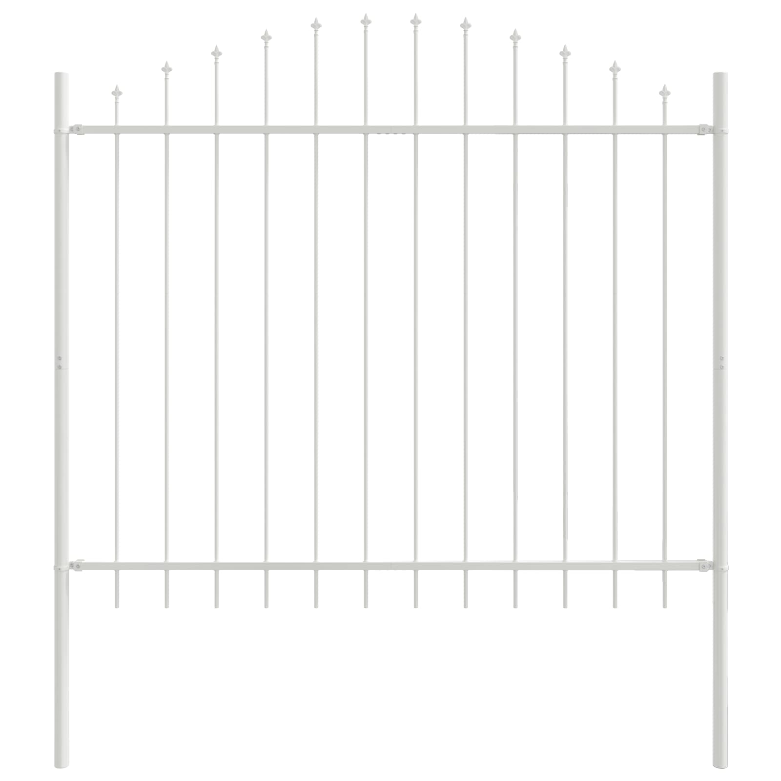 Recinzione per Giardino 4 pezzi Bianco 170 x 165 cm