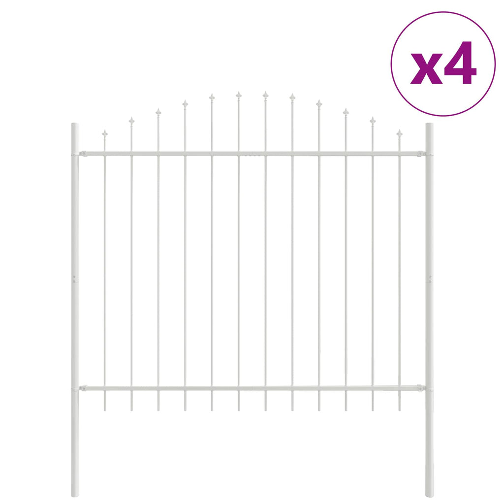 Recinzione per Giardino 4 pezzi Bianco 170 x 165 cm