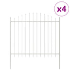 Recinzione per Giardino 4 pezzi Bianco 170 x 165 cm