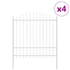 Recinzione per Giardino 4 pezzi Bianco 170 x 215 cm
