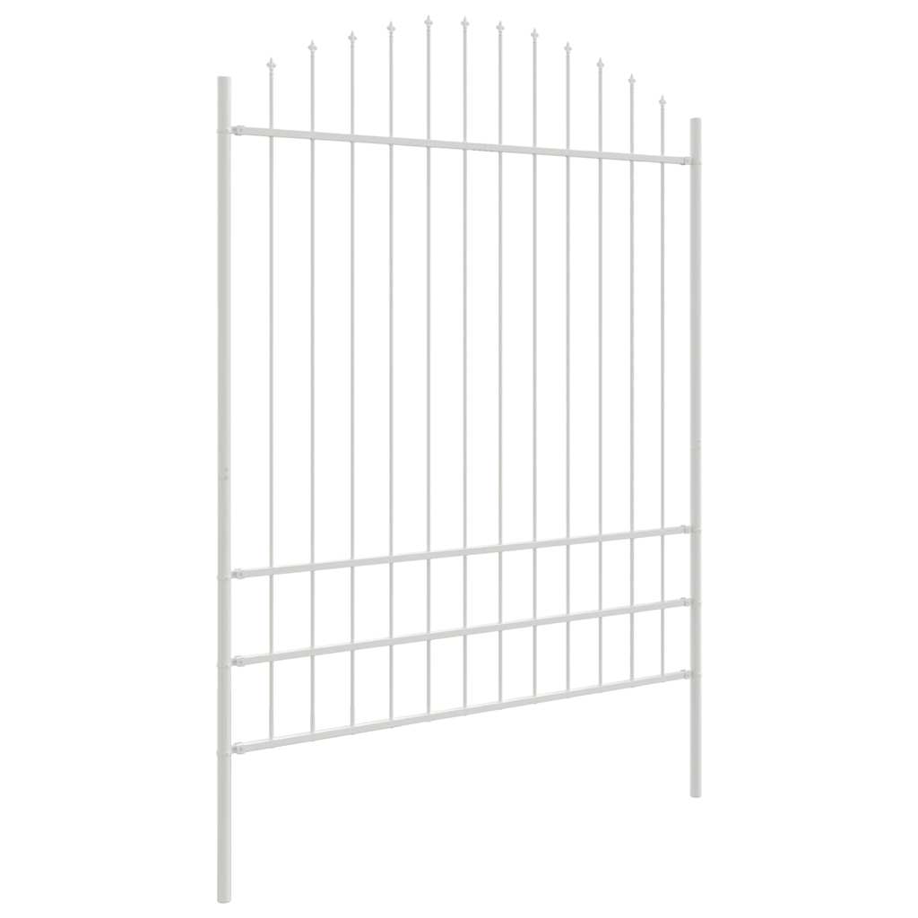 Recinzione per Giardino 4 pezzi Acciaio Verniciato Bianco 170 x 225 cm