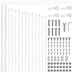 Recinzione per Giardino Woerden 5 pcs Bianco Acciaio Verniciato