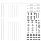 Recinzione da Giardino 5 Pezzi Acciaio Verniciato Bianco 170 x 215 cm
