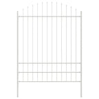 Recinzione per Giardino 5 pezzi Acciaio Bianco 170 x 225 cm