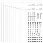 Recinzione da Giardino Woerden 6 pezzi Bianco 170x115 cm