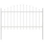 Recinzione per Giardino 7 pezzi Acciaio Verniciato Bianco 170 x 140 cm