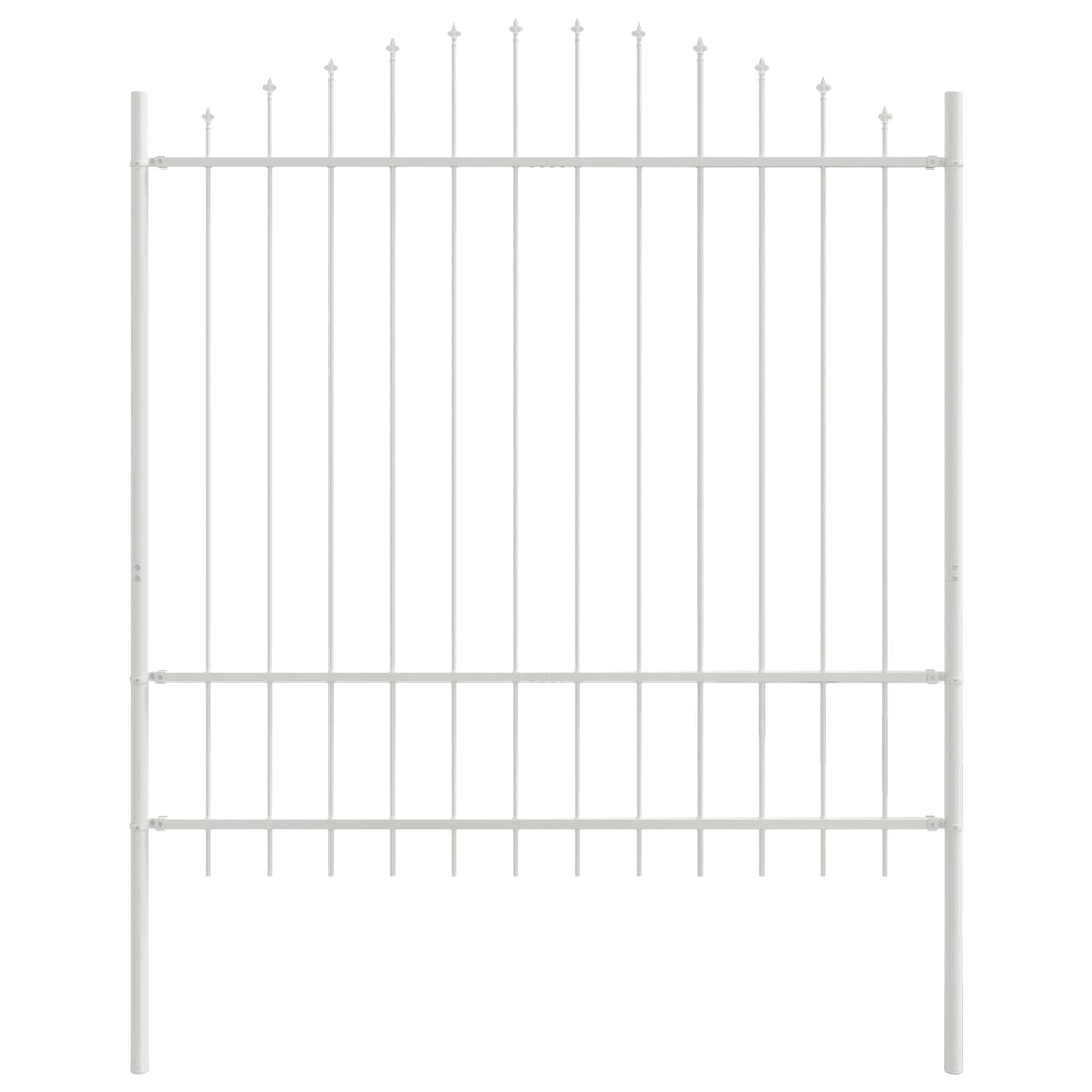 Recinzione per Giardino 7 pezzi Bianco Acciaio 170 x 215 cm