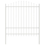 Recinzione per Giardino 7 pezzi Bianco Acciaio 170 x 215 cm