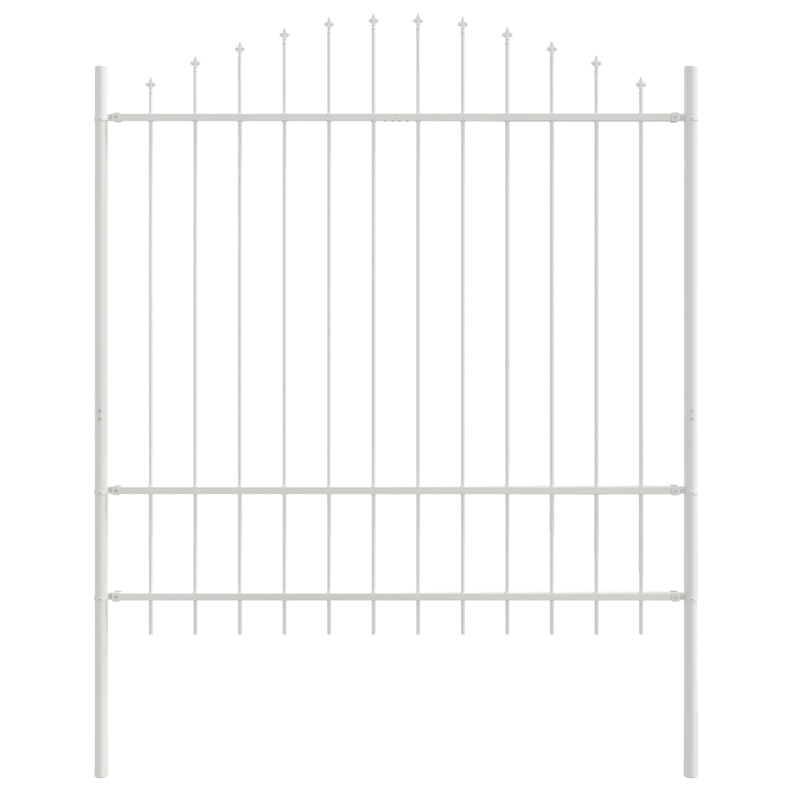 Recinzione per Giardino 7 pezzi Bianco Acciaio 170 x 215 cm