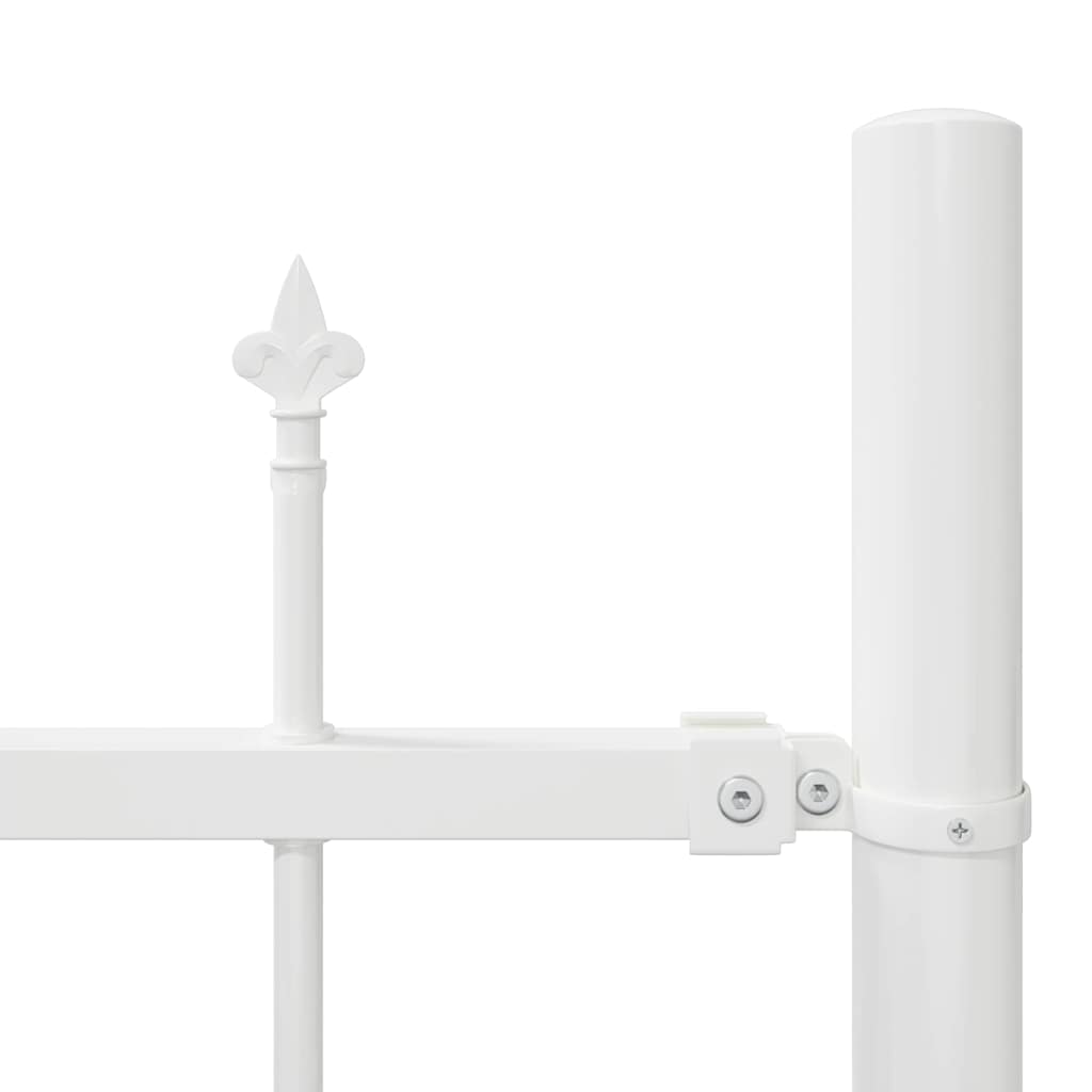 Recinzione per Giardino 8 pezzi Acciaio Verniciato Bianco 170 x 165 cm