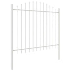 Recinzione per Giardino 8 pezzi Acciaio Verniciato Bianco 170 x 165 cm