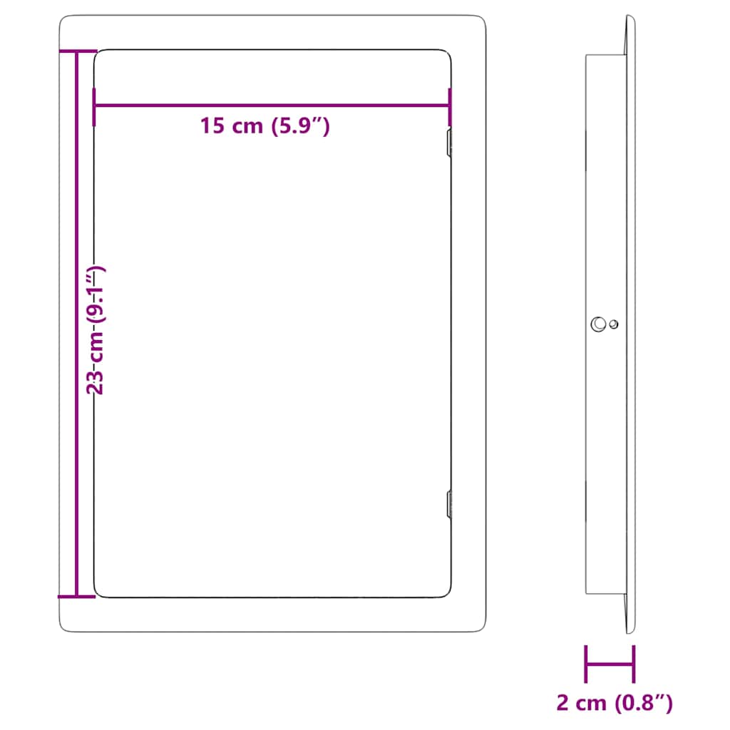 Pannelli di Accesso 2 pz Bianco 15 x 23 cm Plastica ABS