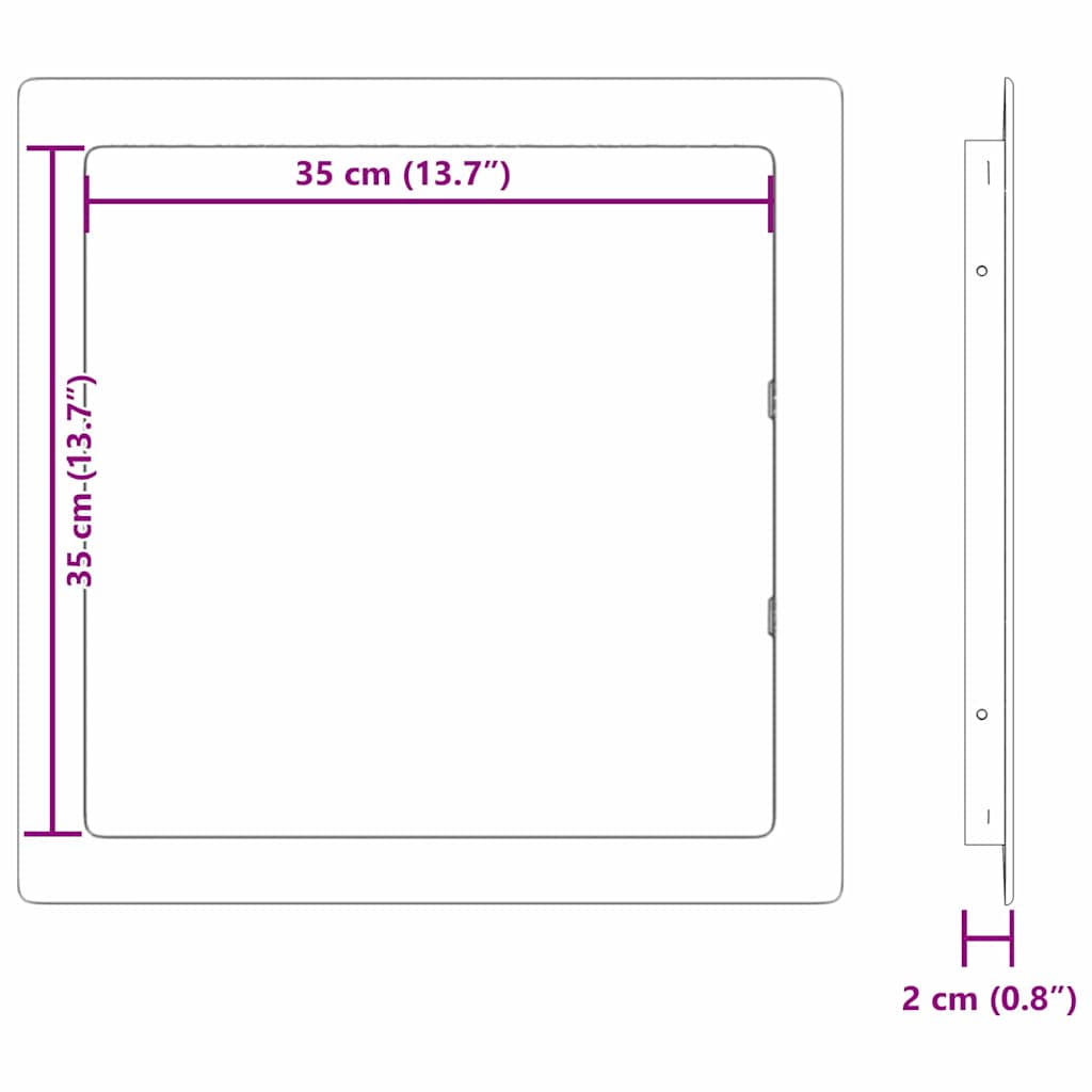 Pannello di Accesso Bianco 35 x 35 cm Plastica ABS