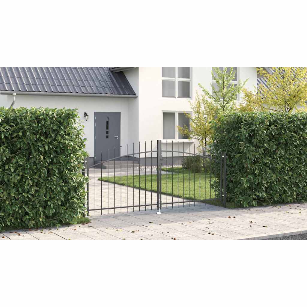 Cancello Doppio Woerden Grigio 299,5 x 149,5 cm Acciaio