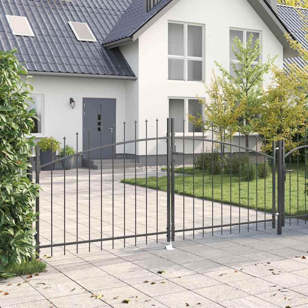 Cancello Doppio Woerden Grigio 299,5 x 149,5 cm Acciaio