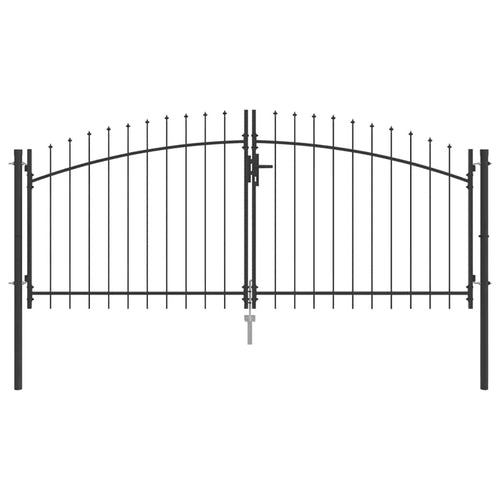 Cancello Doppio Woerden Grigio 299,5 x 174,5 cm Acciaio