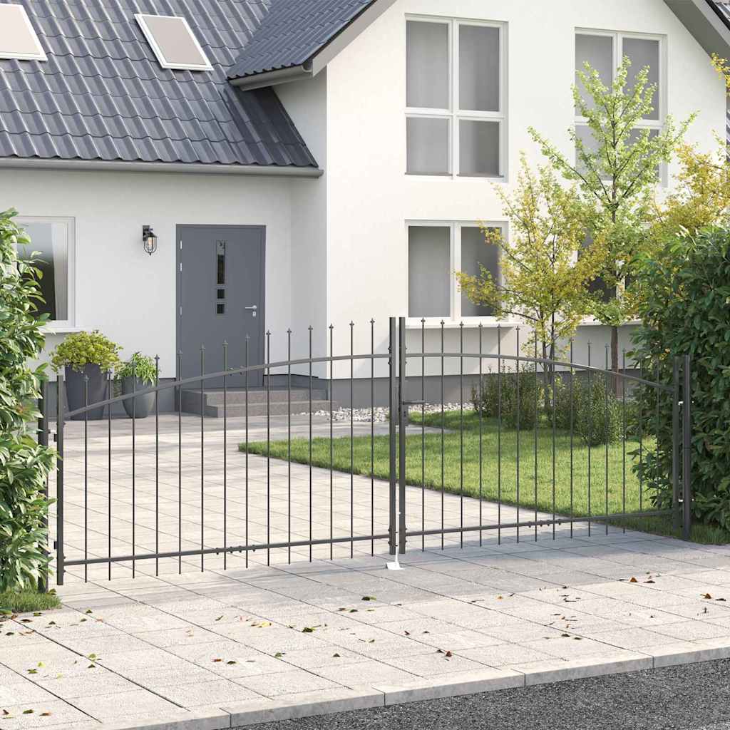 Cancello Doppio Woerden Grigio 400 x 174,5 cm Acciaio