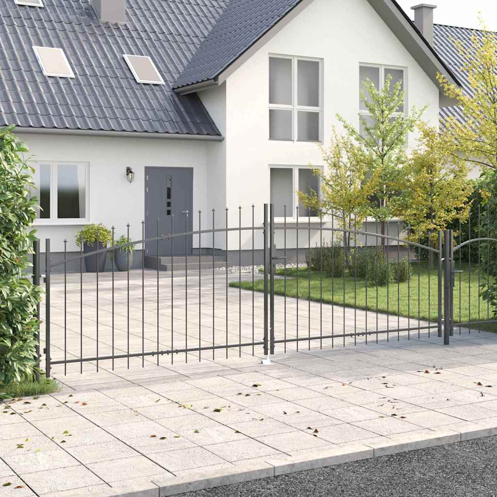 Cancello Doppio Woerden Grigio 400 x 174,5 cm Acciaio