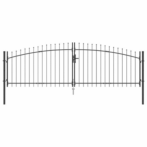 Cancello Doppio Woerden Grigio 400 x 174,5 cm Acciaio