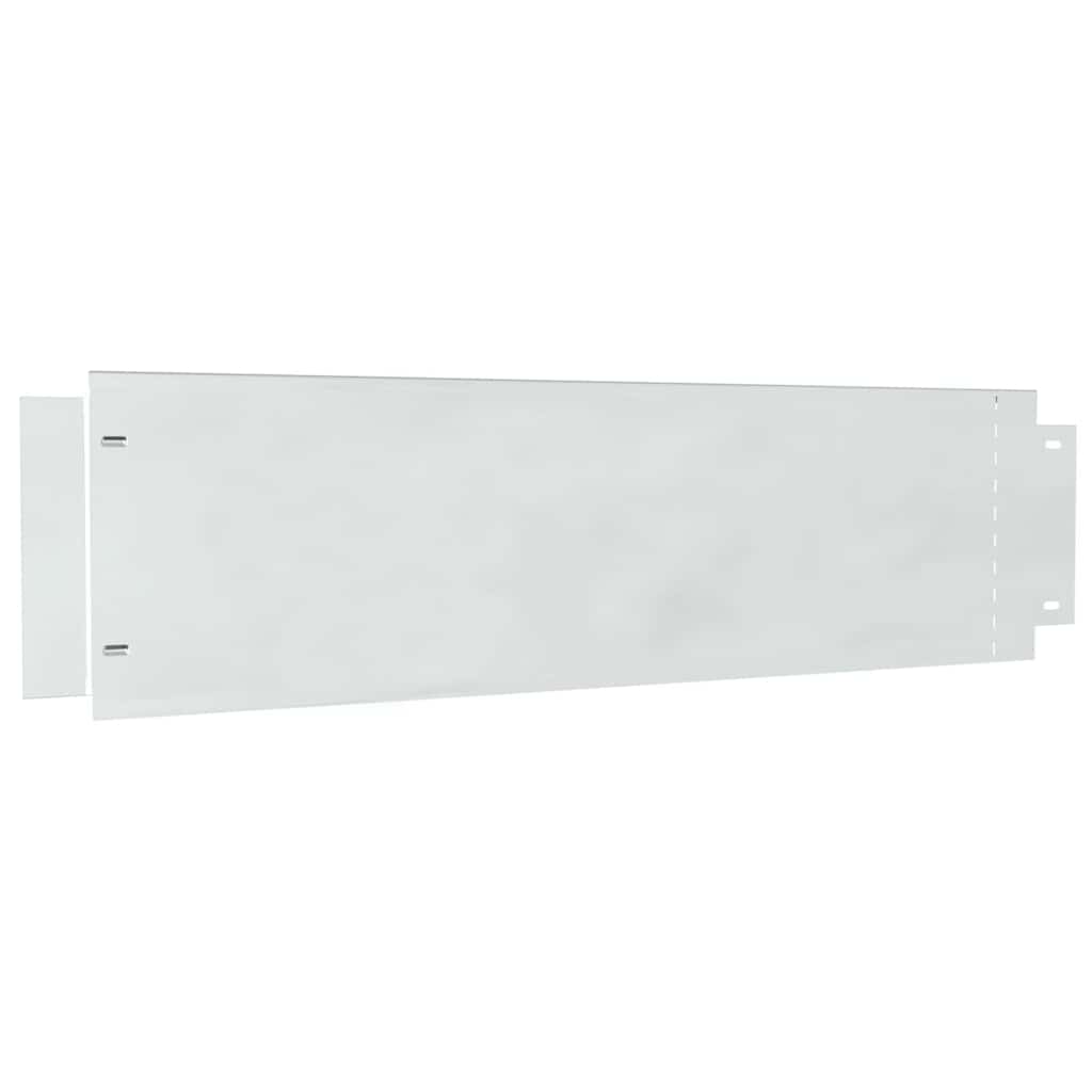 Bordure per prato 30 pezzi acciaio zincato argento 100 x 25 x 0,07 cm