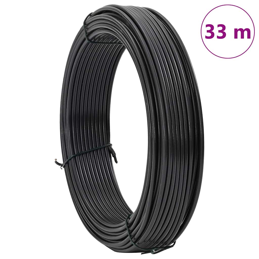 Filo di recinzione in PVC antracite 33 m