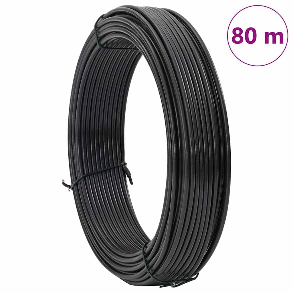 Filo di recinzione Antracite 80 m PVC