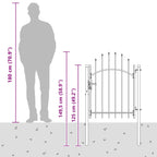 Cancello da giardino Woerden Grigio 100 x 100 cm Acciaio