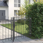 Cancello da giardino Woerden 125 x 100 cm Acciaio Grigio