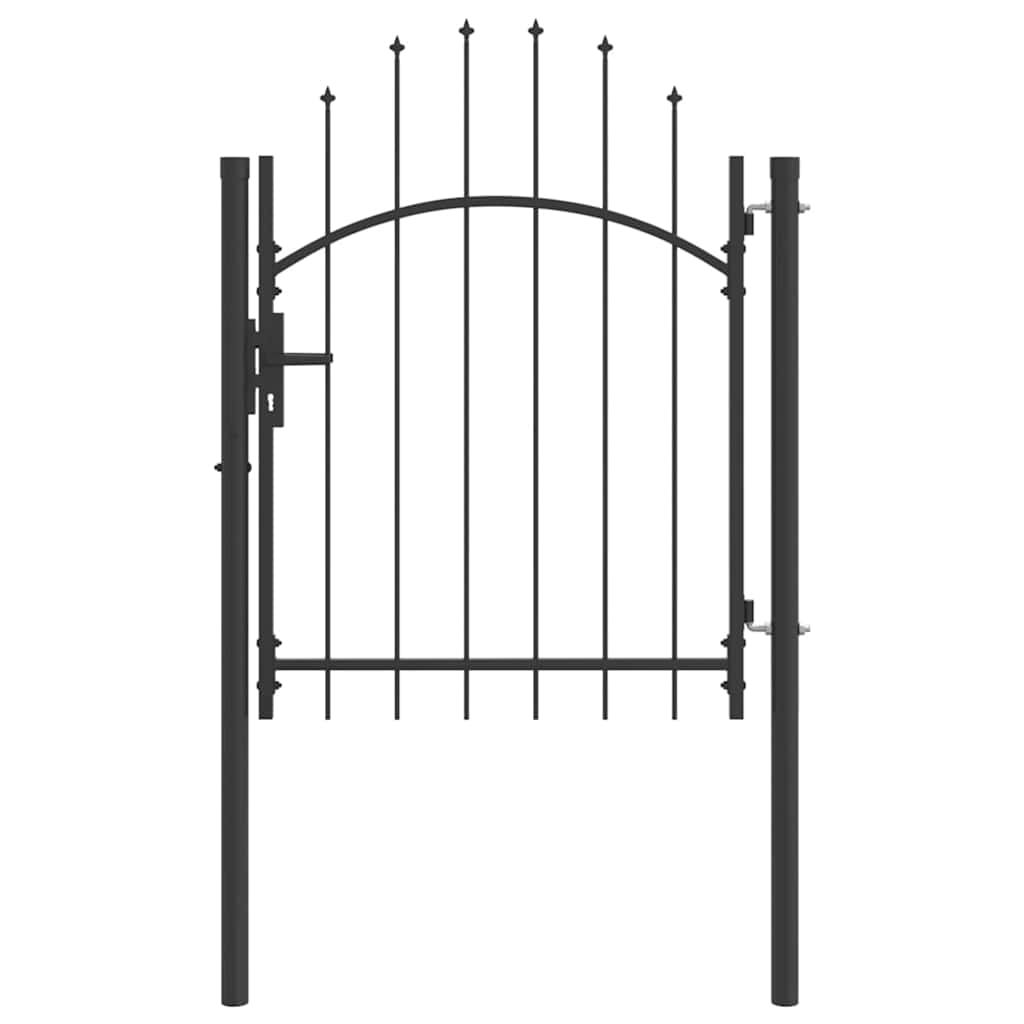 Cancello da giardino Woerden 125 x 100 cm Acciaio Grigio