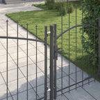 Cancello da giardino Woerden Grigio 125 x 400 cm Acciaio