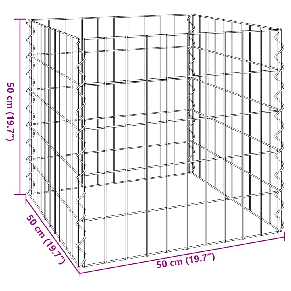Compostatore Quadrato 50 x 50 x 50 cm Ferro