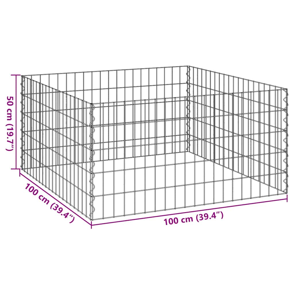 Compostatore Quadrato 100 x 100 x 50 cm Ferro
