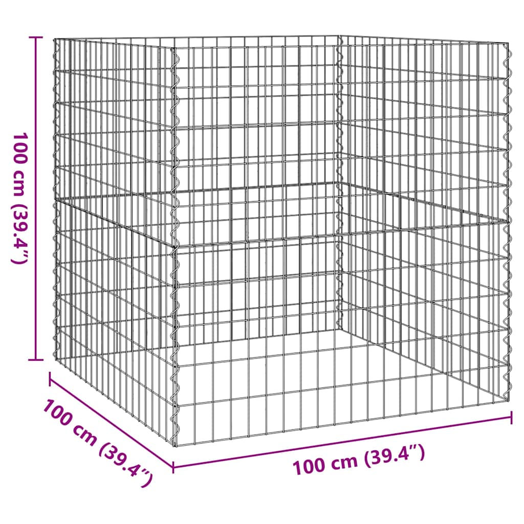 Compostatore Quadrato 100 x 100 x 100 cm Ferro