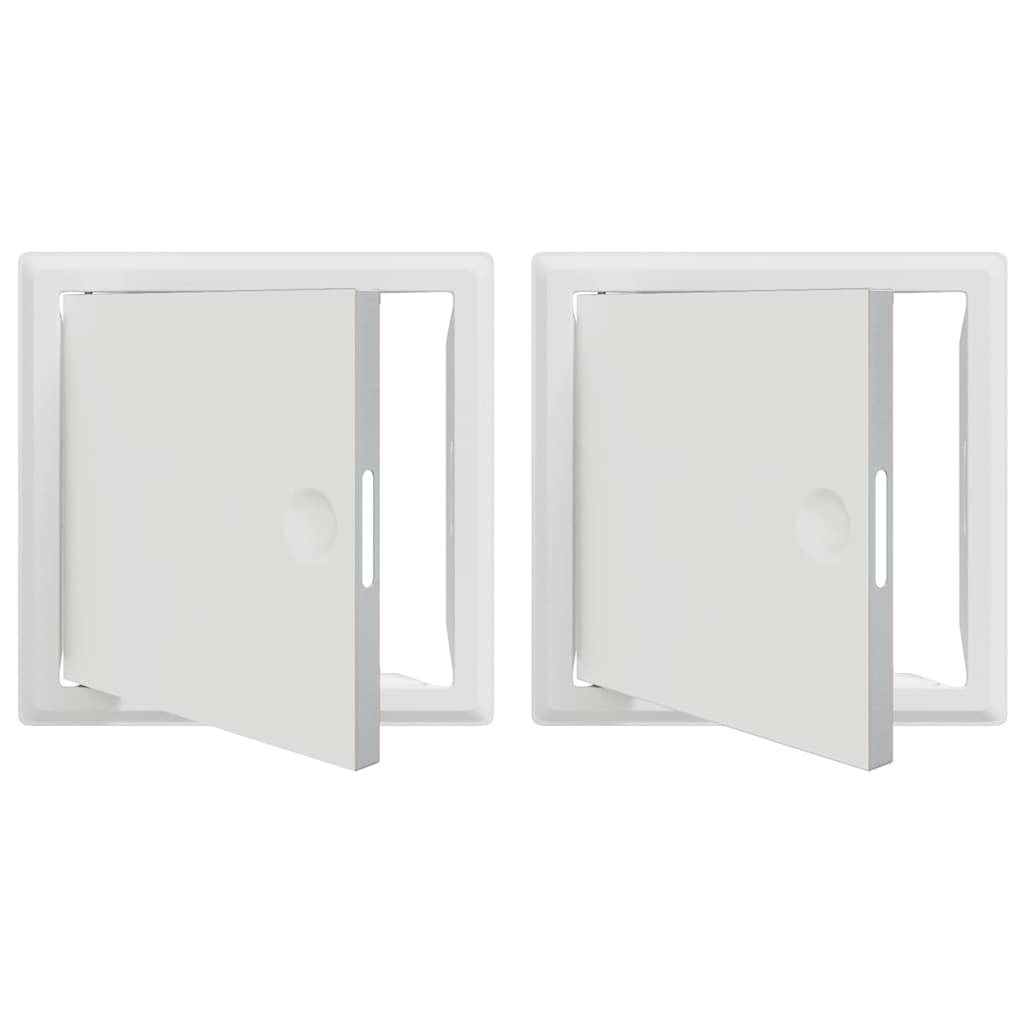 Pannello di Accesso 2 pz Bianco 23 x 23 x 3 cm Acciaio