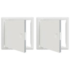 Pannello di Accesso 2 pz Bianco 23 x 23 x 3 cm Acciaio