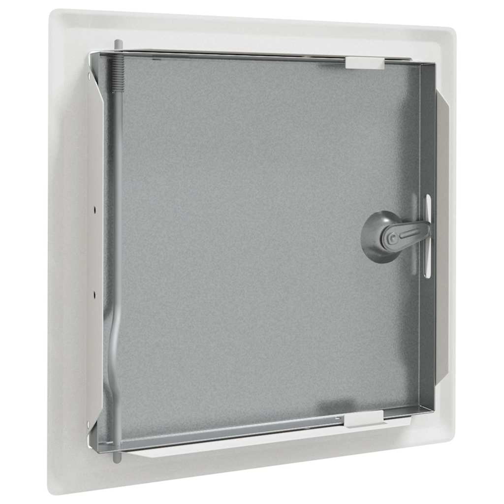 Pannello di Accesso 2 pz Bianco 23 x 23 x 3 cm Acciaio