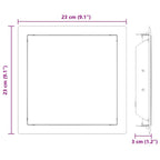 Pannello di Accesso 2 pz Bianco 23 x 23 x 3 cm Acciaio