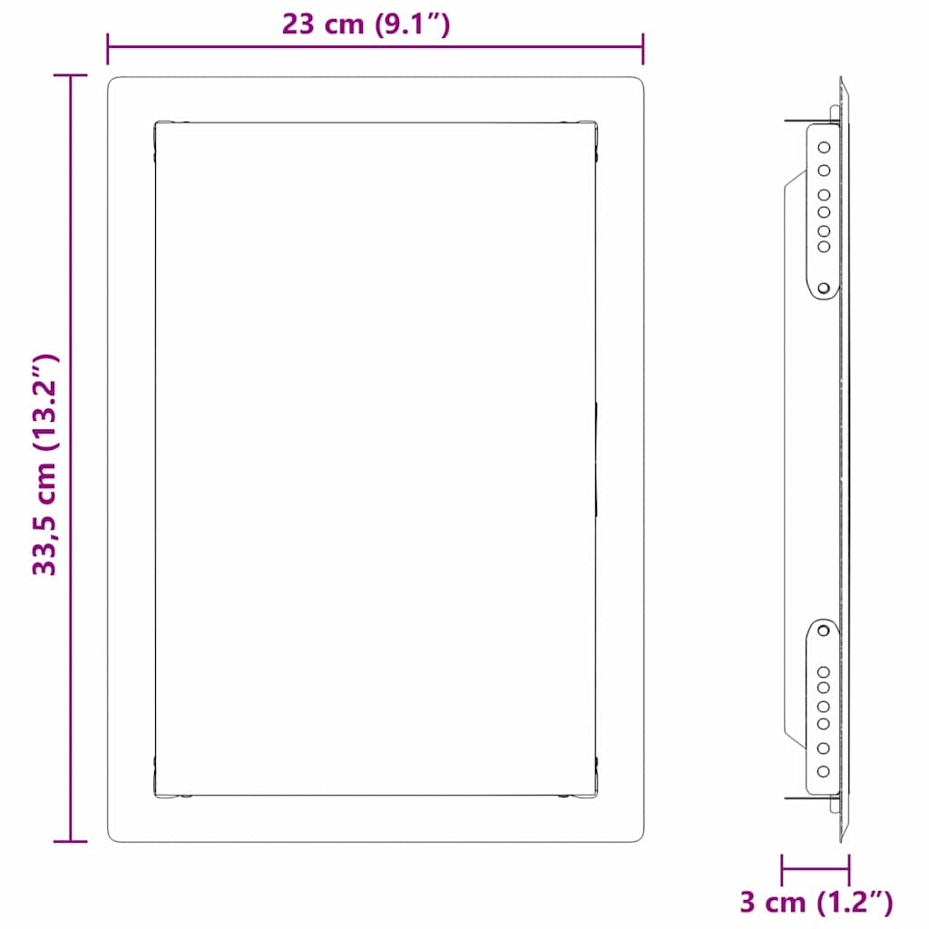 Pannello di Accesso Bianco 33,5 x 23 x 3 cm Acciaio