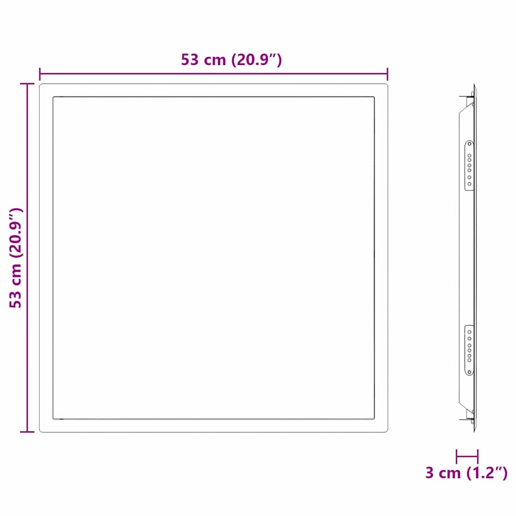 Pannello di Accesso Bianco 53 x 53 x 3 cm Acciaio