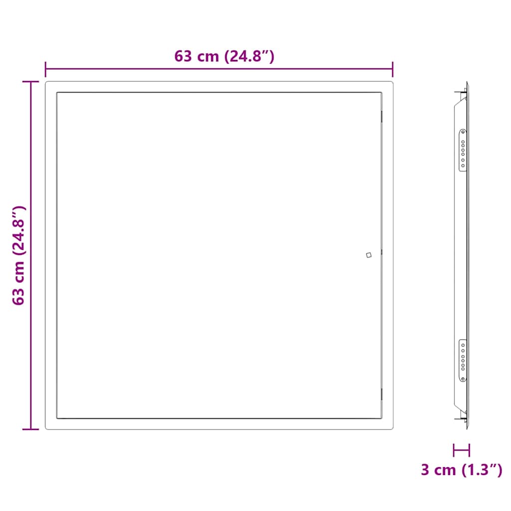Pannello di Accesso Bianco 63 x 63 x 3 cm Acciaio