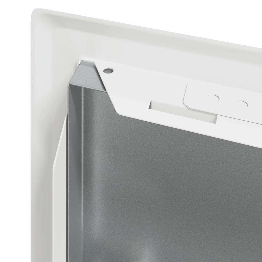 Pannello di Accesso 2 pz Bianco 23 x 23 x 3 cm Acciaio