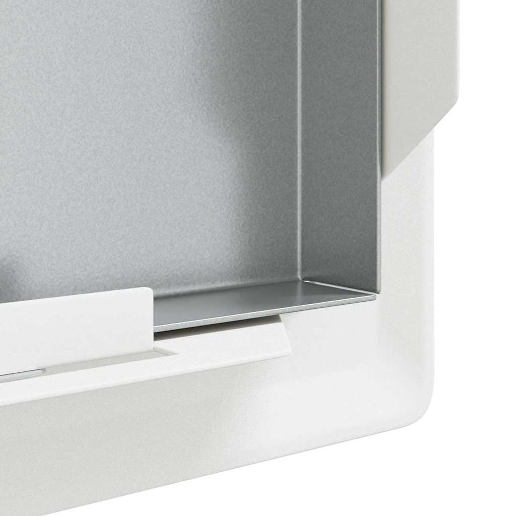 Pannello di Accesso 2 pz Bianco 23 x 23 x 3 cm Acciaio