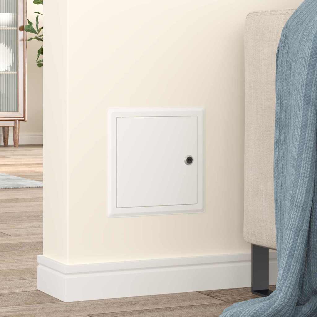 Pannello di Accesso 2 pz Bianco 23 x 23 x 3 cm Acciaio
