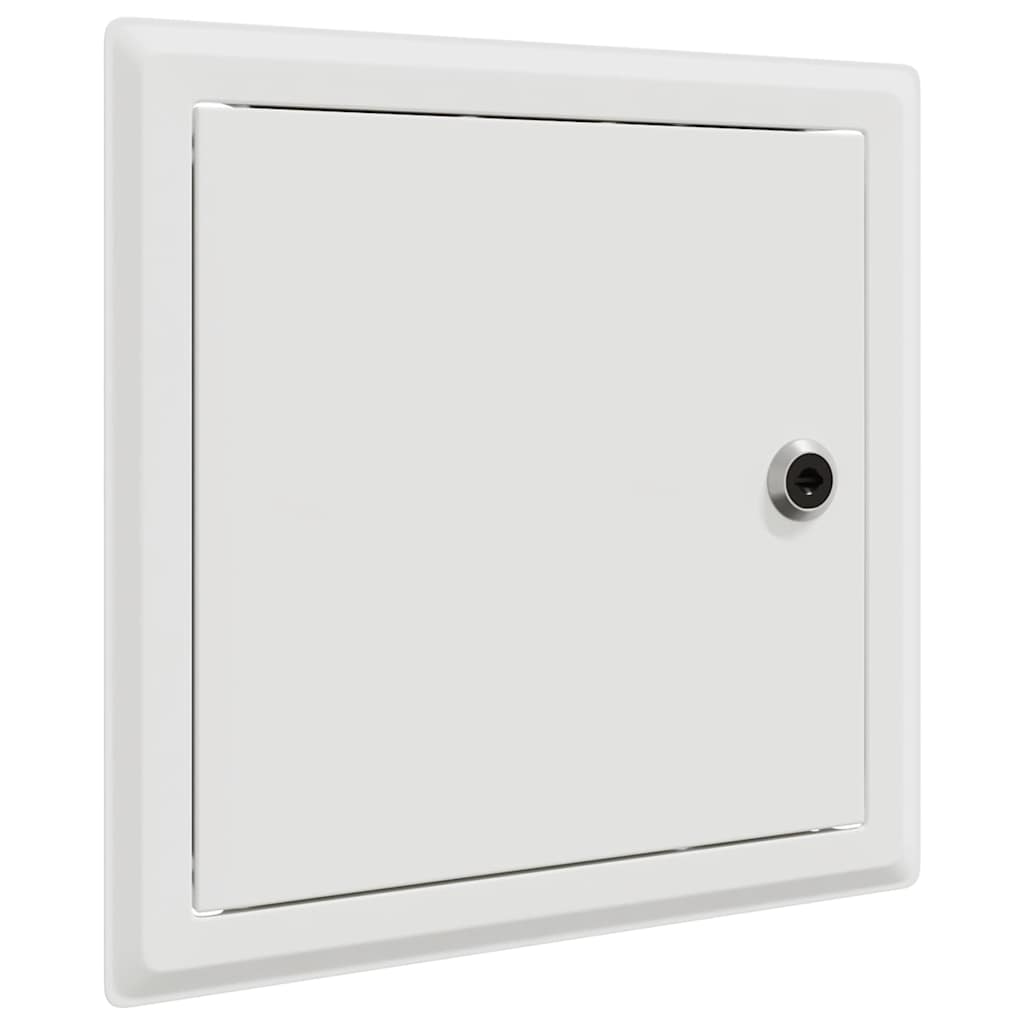 Pannello di Accesso 2 pz Bianco 23 x 23 x 3 cm Acciaio