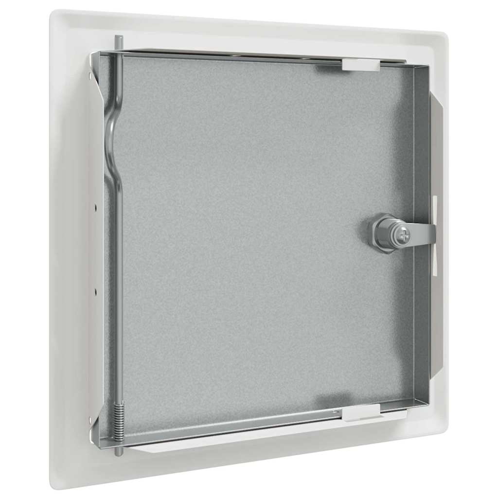 Pannello di Accesso 2 pz Bianco 23 x 23 x 3 cm Acciaio
