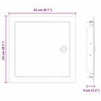Pannello di Accesso 2 pz Bianco 23 x 23 x 3 cm Acciaio
