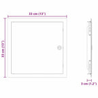 Pannello di Accesso Bianco 33 x 33 x 3 cm Acciaio